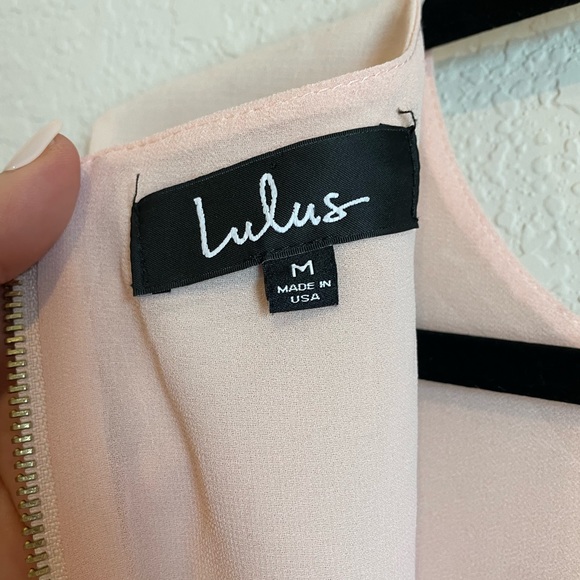 Lulus Shift and Shout Blush Soft Pink Shift Mini Dress sz Medium - Picture 7 of 8